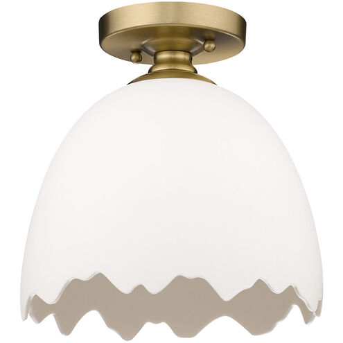 Brinkley 1 Light 9.5 inch Brushed Champagne Bronze Semi-Flush Ceiling Light